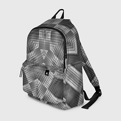 Рюкзак В серых тонах геометрический узор, цвет: 3D-принт