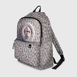 Рюкзак Забавная белая обезьяна, цвет: 3D-принт