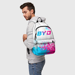 Рюкзак BYD neon gradient style: символ сверху, цвет: 3D-принт — фото 2
