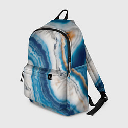 Рюкзак Узор волна голубой океанический агат, цвет: 3D-принт