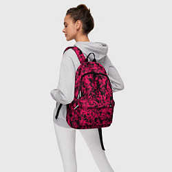 Рюкзак Ярко-розовый пятнистый, цвет: 3D-принт — фото 2