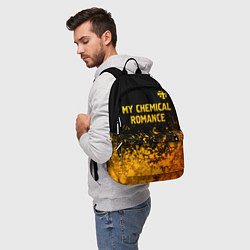 Рюкзак My Chemical Romance - gold gradient: символ сверху, цвет: 3D-принт — фото 2