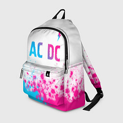 Рюкзак AC DC neon gradient style: символ сверху, цвет: 3D-принт