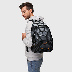 Рюкзак Объемная черная конструкция, цвет: 3D-принт — фото 2