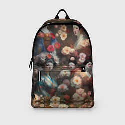 Рюкзак Гейша в цветах, цвет: 3D-принт — фото 2