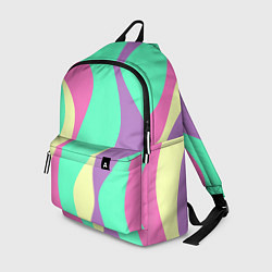Рюкзак Полосатая цветная абстракция, цвет: 3D-принт