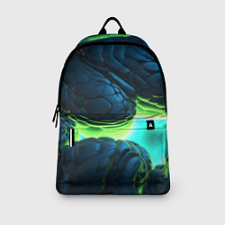 Рюкзак Зеленые объемные плиты, цвет: 3D-принт — фото 2