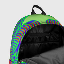 Рюкзак Дуги на зеленом фоне, цвет: 3D-принт — фото 2