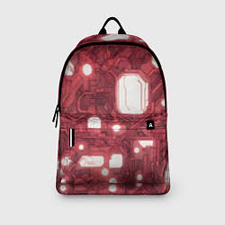 Рюкзак Красные Кибер схемы неон, цвет: 3D-принт — фото 2