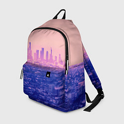 Рюкзак Город в розовом и фиолетовом цветах