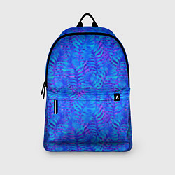 Рюкзак Синие неоновые листья, цвет: 3D-принт — фото 2