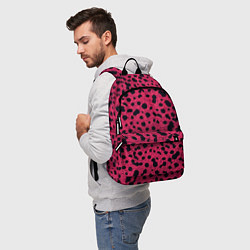 Рюкзак Пятнистый паттерн розовый, цвет: 3D-принт — фото 2