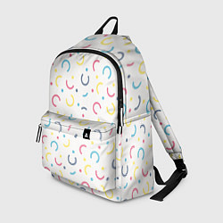 Рюкзак Точки и дуги на светлом фоне, цвет: 3D-принт