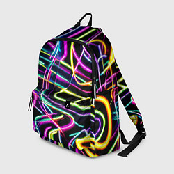 Рюкзак Неоновая абстракция - нейросеть, цвет: 3D-принт