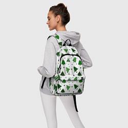 Рюкзак Узор с зелеными елочками, цвет: 3D-принт — фото 2