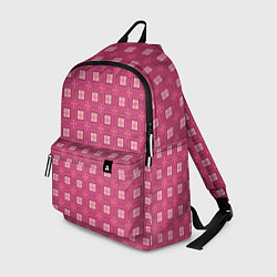 Рюкзак Розовый клетчатый паттерн, цвет: 3D-принт