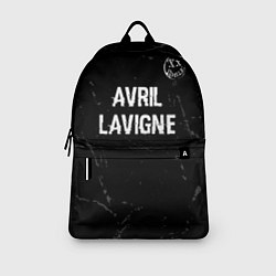 Рюкзак Avril Lavigne glitch на темном фоне: символ сверху, цвет: 3D-принт — фото 2