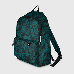 Рюкзак Текстура каменная тёмно-зелёный, цвет: 3D-принт