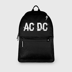 Рюкзак AC DC glitch на темном фоне: символ сверху, цвет: 3D-принт — фото 2