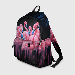 Рюкзак Стая розовых фламинго в темноте, цвет: 3D-принт