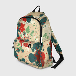 Рюкзак Яркие пятна на бежевом фоне, цвет: 3D-принт