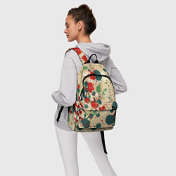 Рюкзак Яркие пятна на бежевом фоне, цвет: 3D-принт — фото 2