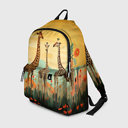 Рюкзак Три жирафа в стиле фолк-арт