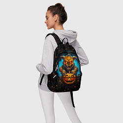 Рюкзак Halloween - страшный медведь с тыквой, цвет: 3D-принт — фото 2