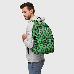 Рюкзак Зелёный леопард паттерн, цвет: 3D-принт — фото 2