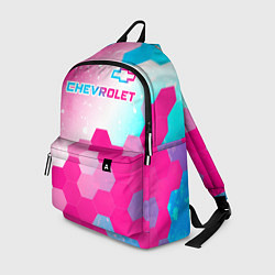 Рюкзак Chevrolet neon gradient style посередине, цвет: 3D-принт