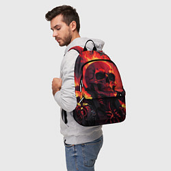 Рюкзак Череп в огне, цвет: 3D-принт — фото 2