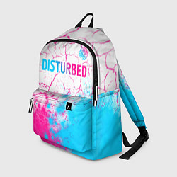 Рюкзак Disturbed neon gradient style посередине, цвет: 3D-принт