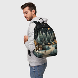 Рюкзак Волшебная ночь в деревне, цвет: 3D-принт — фото 2