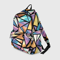 Рюкзак Радужные треугольники - кристаллы голографические