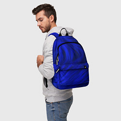 Рюкзак Текстура синей шерсти, цвет: 3D-принт — фото 2