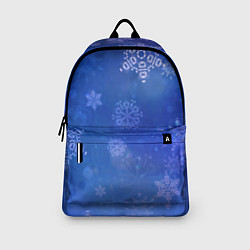 Рюкзак Декоративные снежинки на фиолетовом, цвет: 3D-принт — фото 2