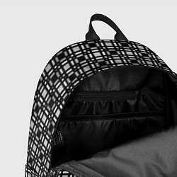 Рюкзак Черно белый геометрический клетчатый узор, цвет: 3D-принт — фото 2