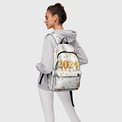 Рюкзак Новый 2024 год - золотой, цвет: 3D-принт — фото 2