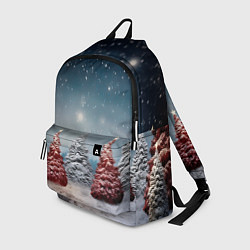 Рюкзак Волшебство зимней природы иней на деревьях, цвет: 3D-принт
