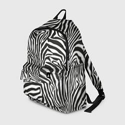 Рюкзак Шкура зебры черно - белая графика, цвет: 3D-принт