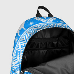 Рюкзак Порнхаб - новогодний синий паттерн, цвет: 3D-принт — фото 2