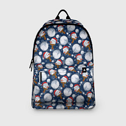 Рюкзак Весёлые снеговики - паттерн, цвет: 3D-принт — фото 2