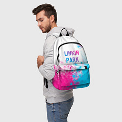 Рюкзак Linkin Park neon gradient style посередине, цвет: 3D-принт — фото 2