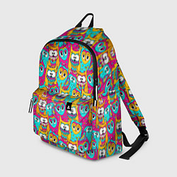 Рюкзак Разноцветные совы, цвет: 3D-принт