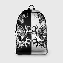 Рюкзак Черный и белый дракон, цвет: 3D-принт — фото 2