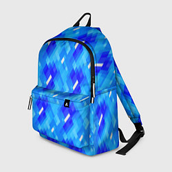 Рюкзак Синее пиксельное полотно, цвет: 3D-принт