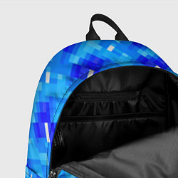 Рюкзак Синее пиксельное полотно, цвет: 3D-принт — фото 2