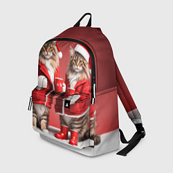 Рюкзак С новым котом - два кота в костюмах Санты