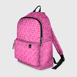 Рюкзак Паттерн маленький сердечки розовый, цвет: 3D-принт