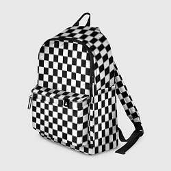 Рюкзак Шахматное поле чёрно-белый, цвет: 3D-принт
